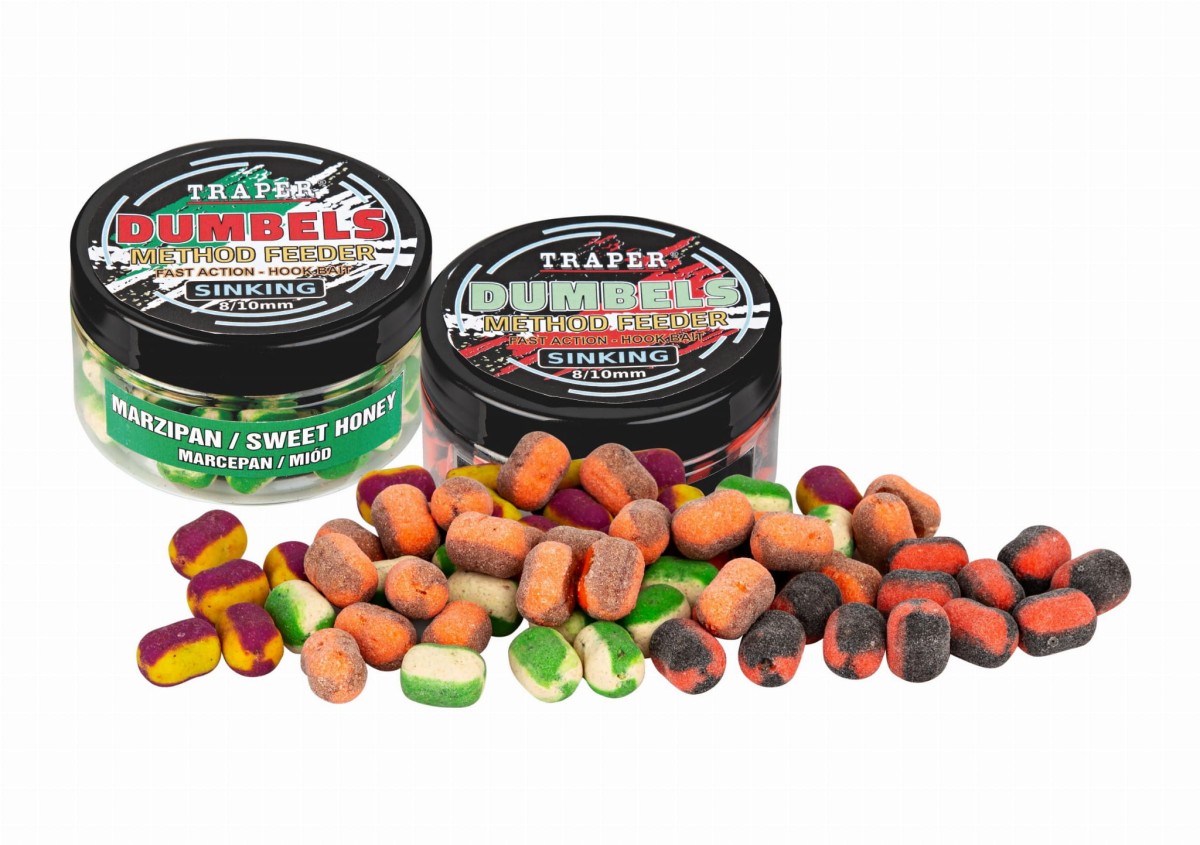 Dumbels Duo Color Sinking Traper Method Feeder