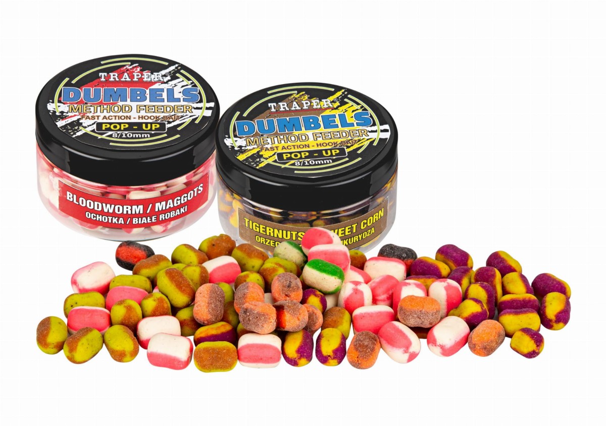 Dumbels Duo Color POP-UP Traper Method Feeder