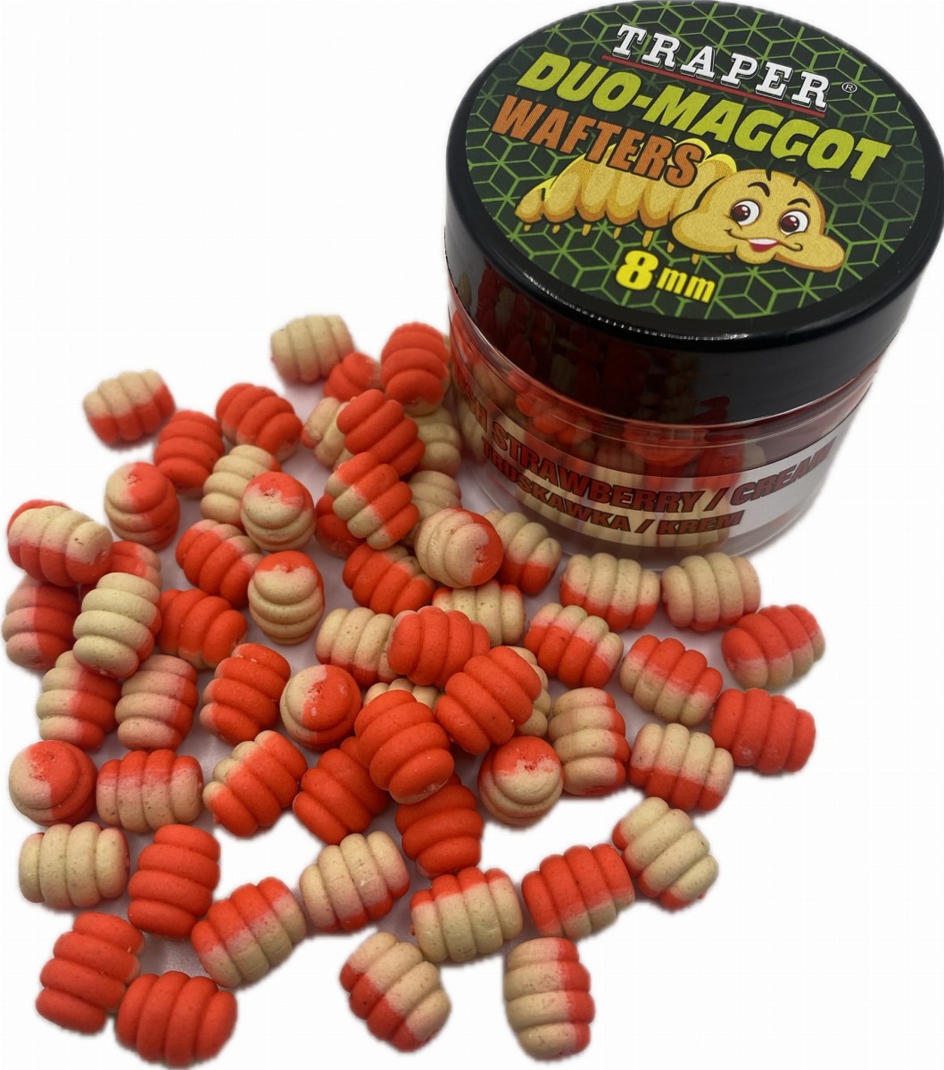 Duo-Maggot Wafters Traper Mrthod Feeder - Truskawka /Krem