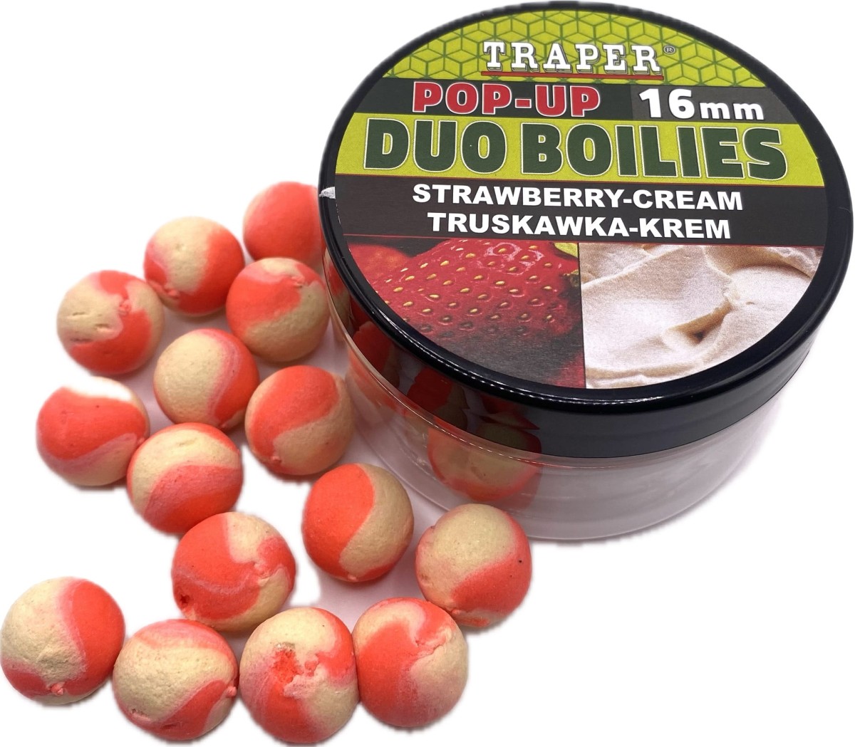 Boilies Duo Pop-Up Traper - Truskawka/Krem