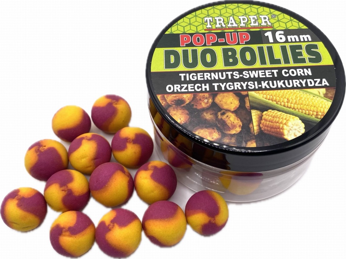 Boilies Duo Pop-Up Traper - Orzech tygrysi/Kukurydza