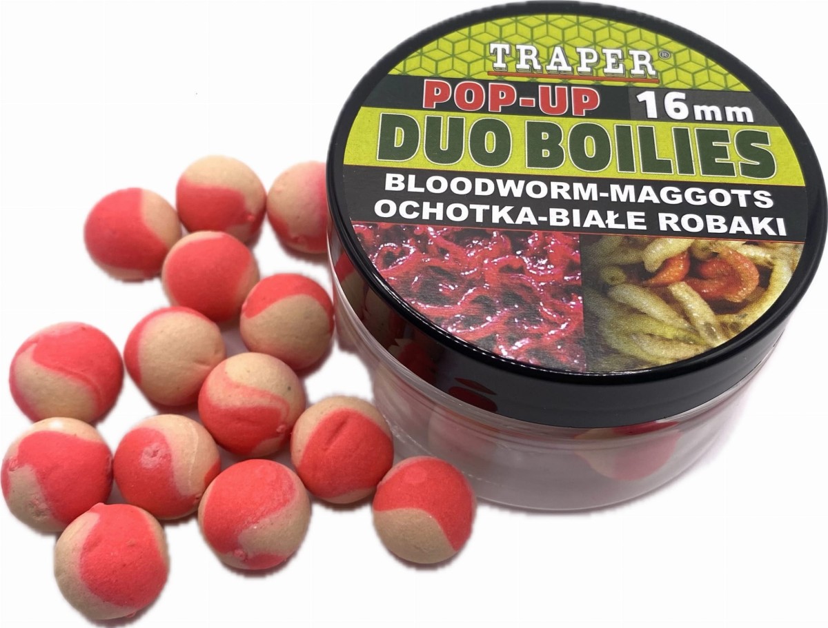 Boilies Duo Pop-Up Traper - Ochotka/Białe robaki