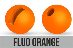 Główki wolframowe Traper Tungsten Bead Slotted Fluo Orange 2,5 mm – 10 szt.