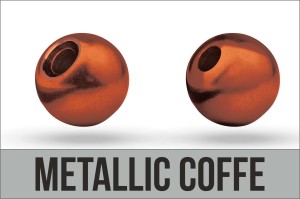 Główki wolframowe Traper Tungsten Bead Slotted Metallic Coffee 2,5 mm – 10 szt.