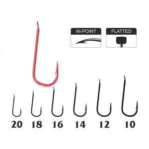 Haczyki Traper Hikara – Skimmer Red nr 18