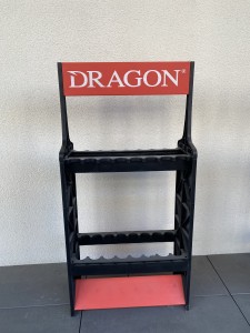 Stojak na wędki DRAGON czarno - czerwony 