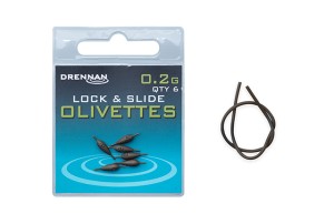 Ciężarki Drennan oliwka z igielitem Lock&Slide 0,2 g – 6 szt.