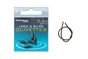 Ciężarki Drennan oliwka z igielitem Lock&Slide 0,6 g – 5 szt.