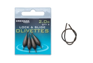Ciężarki Drennan oliwka z igielitem Lock&Slide 2,0 g – 4 szt.  