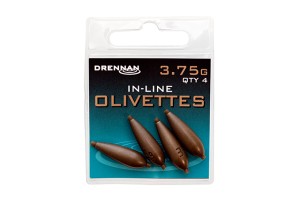 Ciężarki Drennan Polemaster Olivettes In-Line 3,75 g – 4 szt.