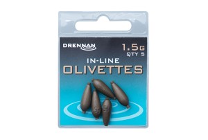 Ciężarki Drennan Polemaster Olivettes In-Line 1,50 g – 5 szt.  